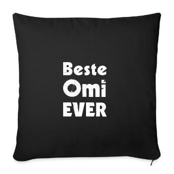 Beste Omi ever - Sofakissenbezug 45 x 45 cm - Schwarz - Vorne