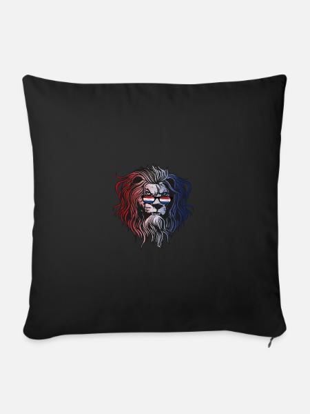 Niederlande - Sofakissenbezug 45 x 45 cm - Schwarz