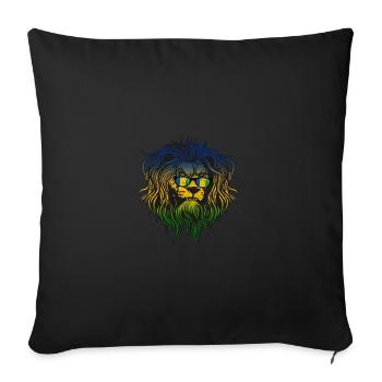 Ogonis - Housse de coussin décorative 45 x 45 cm - noir - Devant