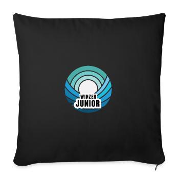 Winzer Junior Sohn Kind Junge Weingut Winzerei - Sofakissenbezug 45 x 45 cm - Schwarz - Vorne