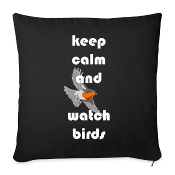 Bird Watching Birds Watching Birding Bird - Sofa pillowcase 17,3'' x 17,3'' (45 x 45 cm) - black - Front