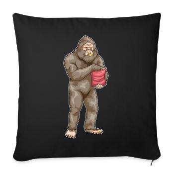 Bigfoot Halloween Potato Chips - Sofa pillowcase 17,3'' x 17,3'' (45 x 45 cm) - black - Front