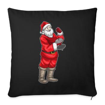 Santa Claus Christmas Bodybuilding - Sofa pillowcase 17,3'' x 17,3'' (45 x 45 cm) - black - Front