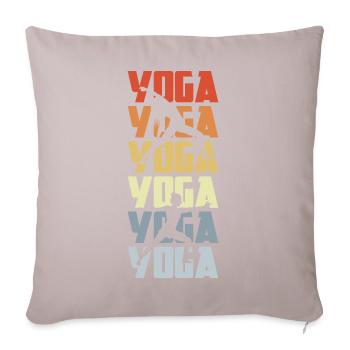 Yoga Vintage Look - Sofa pillowcase 17,3'' x 17,3'' (45 x 45 cm) - light taupe - Front