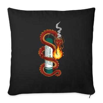 Pyro Dragon - Sofa pillowcase 17,3'' x 17,3'' (45 x 45 cm) - black - Front