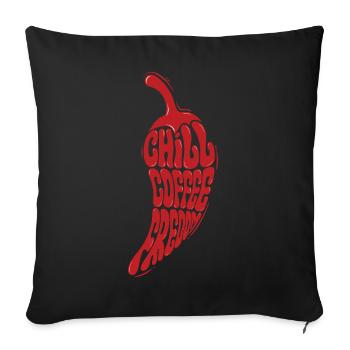 CHILL COFFEE FREEDOM - let's talk - Sofa pillowcase 17,3'' x 17,3'' (45 x 45 cm) - black - Front