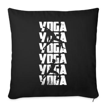 Yoga - Sofa pillowcase 17,3'' x 17,3'' (45 x 45 cm) - black - Front