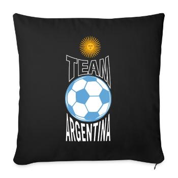 Équipe argentine de football Sun Ball - Housse de coussin décorative 45 x 45 cm - noir - Devant