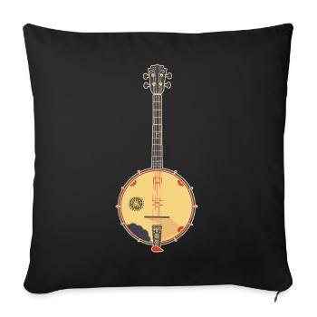 Graphiques Banjo - Housse de coussin décorative 45 x 45 cm - noir - Devant