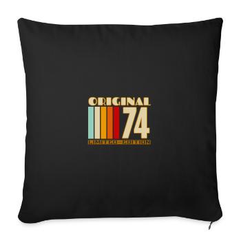 Original74 Limited Edition - Sofa pillowcase 17,3'' x 17,3'' (45 x 45 cm) - black - Front