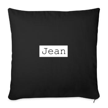 Jean - Housse de coussin décorative 45 x 45 cm - noir - Devant