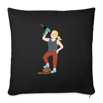Nicole Michael Bricolage Cadeaux et marchandises - Housse de coussin décorative 45 x 45 cm - noir - Devant