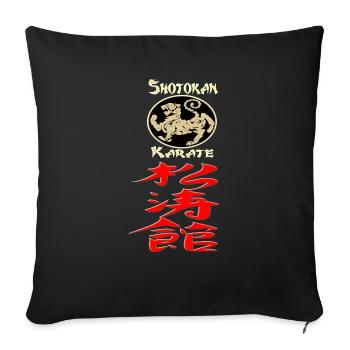Karate Shotokan Tiger Logo Kanji Calligraphy - Sofakissenbezug 45 x 45 cm - Schwarz - Vorne