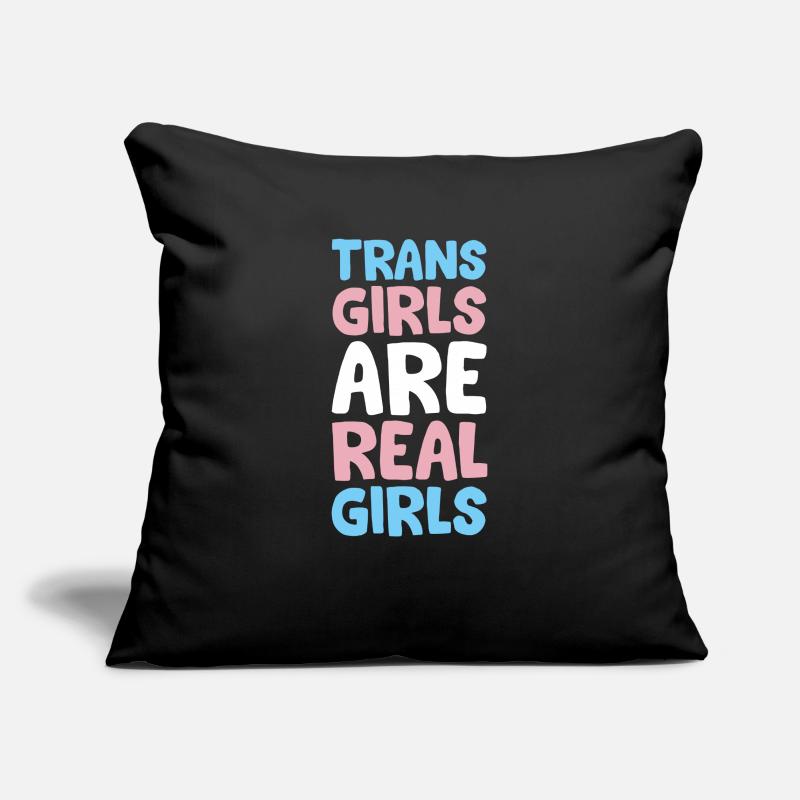 Trans-Mädchen sind echte Mädchen Sofakissenbezug 45 x 45 cm