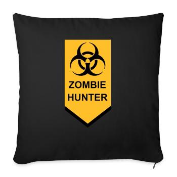 zombie hunter Halloween Quote - Sofa pillowcase 17,3'' x 17,3'' (45 x 45 cm) - black - Front