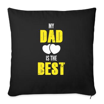 Mon Papa c'est le meilleur / expressions bébé - Housse de coussin décorative 45 x 45 cm - noir - Devant