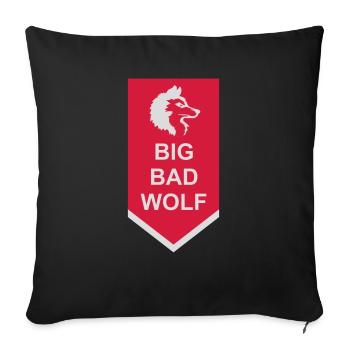 big bad wolf Zitat - Sofakissenbezug 45 x 45 cm - Schwarz - Vorne