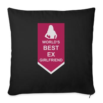 La meilleure ex petite amie du monde - Housse de coussin décorative 45 x 45 cm - noir - Devant