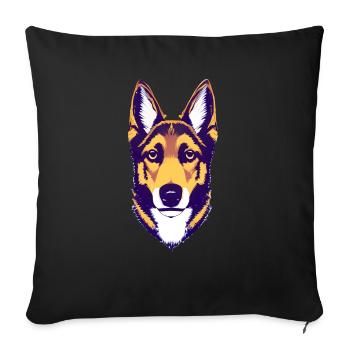 German Shepherd Dog Owner Dog Dog Owner Dog - Sofa pillowcase 17,3'' x 17,3'' (45 x 45 cm) - black - Front