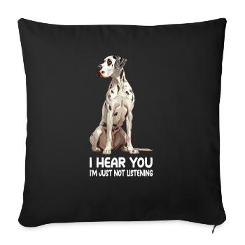 Great Dane - Sofakissenbezug 45 x 45 cm - Schwarz - Vorne