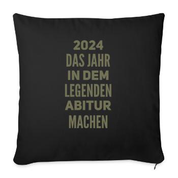 ABI Abitur - Sofa pillowcase 17,3'' x 17,3'' (45 x 45 cm) - black - Front