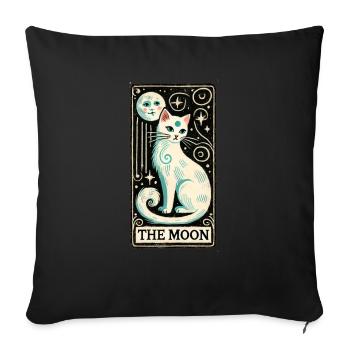 Le Tarot de la Lune - Housse de coussin décorative 45 x 45 cm - noir - Devant