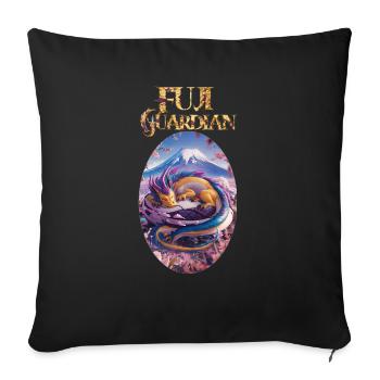 The Guardian of Mount Fuji - Sofa pillowcase 17,3'' x 17,3'' (45 x 45 cm) - black - Front