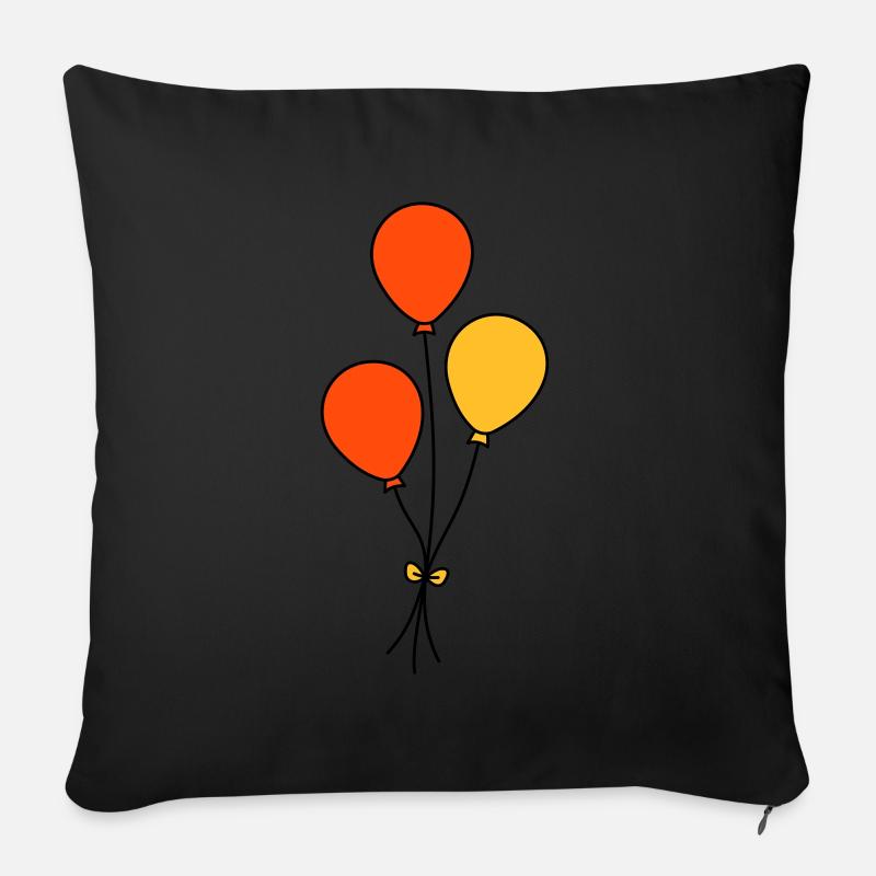 Luftballons dreifarbig - Sofakissenbezug 45 x 45 cm - Schwarz