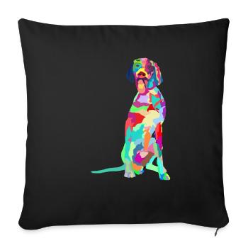 German Shorthair Pointer Funny | Gift GSP DAD - Sofa pillowcase 17,3'' x 17,3'' (45 x 45 cm) - black - Front