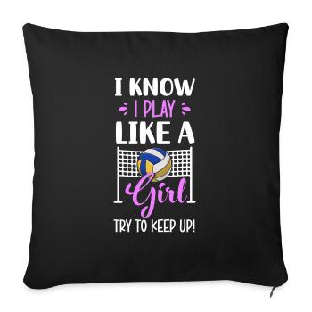 Sports Player Ball Team - Sofa pillowcase 17,3'' x 17,3'' (45 x 45 cm) - black - Front