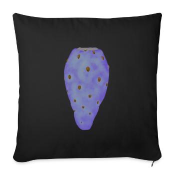 Figue De Barbarie Violette - Figue De Barbarie - Housse de coussin décorative 45 x 45 cm - noir - Devant