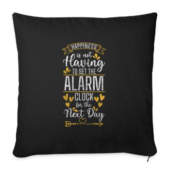 Happiness Positive Thinking Love Lucky Symbol - Sofa pillowcase 17,3'' x 17,3'' (45 x 45 cm) - black - Front