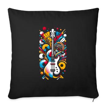 Electric Symphony GuitarAbstract Music Lover - Sofakissenbezug 45 x 45 cm - Schwarz - Vorne