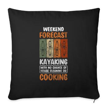 Club d’aviron de canoë d’aviron - Housse de coussin décorative 45 x 45 cm - noir - Devant