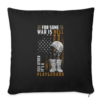 Military Country Military Service Human Rights - Sofa pillowcase 17,3'' x 17,3'' (45 x 45 cm) - black - Front