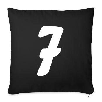 7 - Sofa pillowcase 17,3'' x 17,3'' (45 x 45 cm) - black - Front