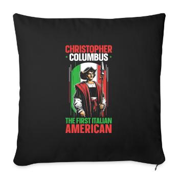 Columbus Day Amerika 1492 Usa Entdeckung - Sofakissenbezug 45 x 45 cm - Schwarz - Vorne