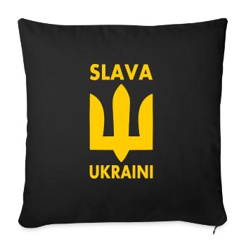 Slava ukraini - Sofakissenbezug 45 x 45 cm - Schwarz - Vorne
