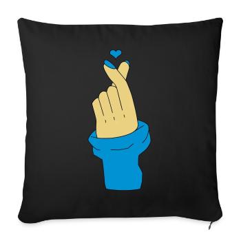 Love U Korean - Sofa pillowcase 17,3'' x 17,3'' (45 x 45 cm) - black - Front