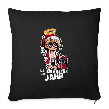 Funny Christ Child Saying - Sofa pillowcase 17,3'' x 17,3'' (45 x 45 cm) - black - Front
