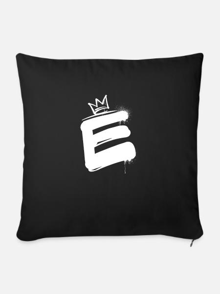 E - Sofakissenbezug 45 x 45 cm - Schwarz