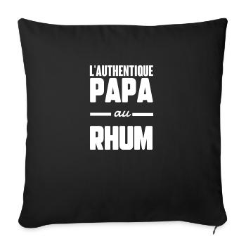 Papa au rhum - Housse de coussin décorative 45 x 45 cm - noir - Devant