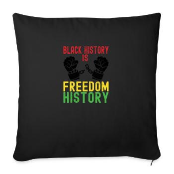 L’histoire des Noirs, c’est la liberté - Housse de coussin décorative 45 x 45 cm - noir - Devant