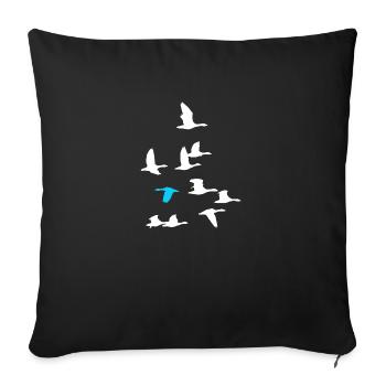 Inspirational Swim Against The Current Anti - Sofakissenbezug 45 x 45 cm - Schwarz - Vorne