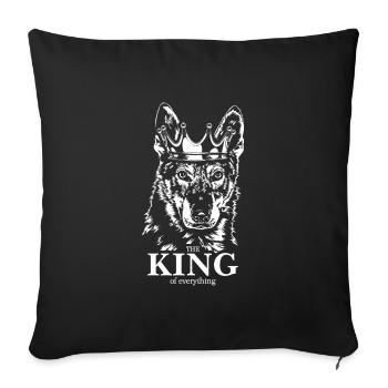 Tschechoslowakischer Wolfhund King of everything - Sofakissenbezug 45 x 45 cm - Schwarz - Vorne