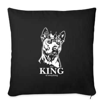 Thai Ridgeback King of everything Dogs Wilsigns - Sofa pillowcase 17,3'' x 17,3'' (45 x 45 cm) - black - Front