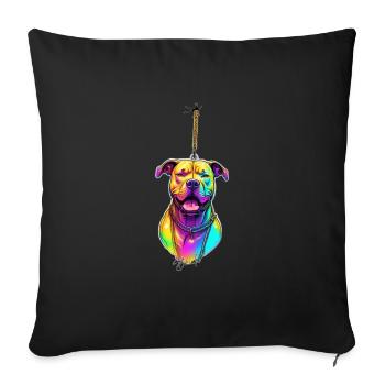 Hanged Dog im Neon Light Art - Bruh-Style shirt ! - Sofakissenbezug 45 x 45 cm - Schwarz - Vorne