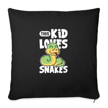Herpetologe Schlangen Reptilien Liebhaber Schlange - Sofakissenbezug 45 x 45 cm - Schwarz - Vorne