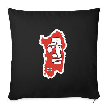 Italy Travel Italian Sardegna Sardinia - Sofa pillowcase 17,3'' x 17,3'' (45 x 45 cm) - black - Front