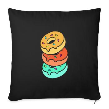 Bagel - Sofa pillowcase 17,3'' x 17,3'' (45 x 45 cm) - black - Front